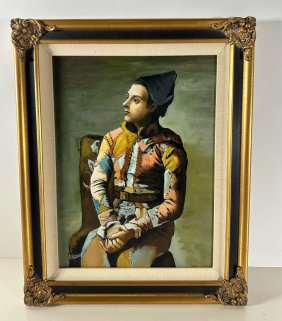 Parisian First Edition Photogravure in the style of Pablo Picasso’s Harlequin