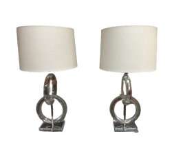Pair of Flanders Glass Table Lamps