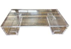 Lucite Rectangular Coffee Table