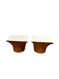 Pair of Vintage Pierre Paulin Mushroom Side Tables: Pierre Paulin mushrooms side tables.France 1960 - 20sq x 14.5