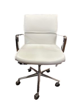 Nuevo White Rolling Office Chair