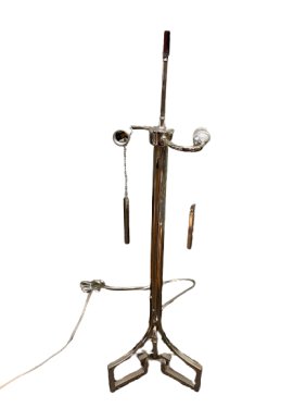 Tandy Hollywood Regency Linen Silver Table Lamp