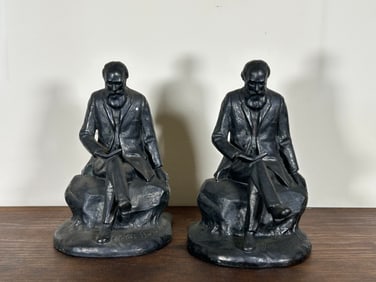 Signed Handel Bookends of John Burrows