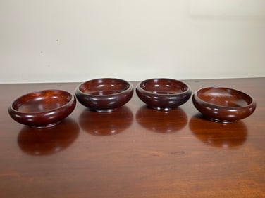 Fritz Mevs Mid-Century Solid Mahogany Bowls Haiti