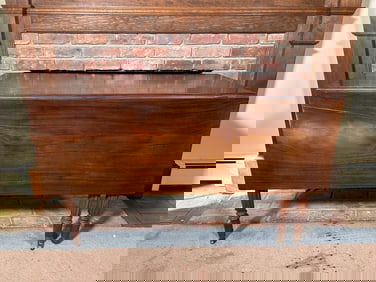 Antique Drop Leaf Gate Leg Table on brass casters