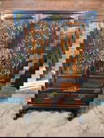 19th Century Chinese Wedding Wardrobe Cabinet