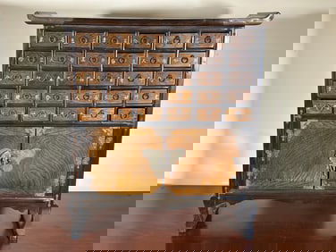 Korean Apothecary Chest with Curved Legs