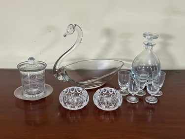 Vintage Crystal and Glass Collection - 10 Pieces