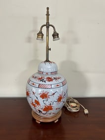 Imari Oviform Asian Style Ceramic Lamp