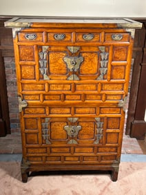 Late 19th-century Korean Ich'ung Butterfly Wedding Cabinet