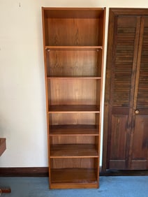 BIF Korea Teak Veneer Narrow Bookshelf