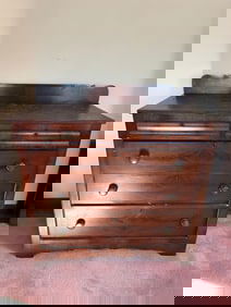 Empire Style Mahogany Dressing Table with Top Dresser Swivel Mirror Holder