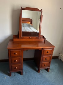 Vintage Vanity or Dressing Table with Sliding Mirror
