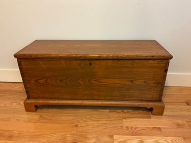 Antique wooden blanket chest