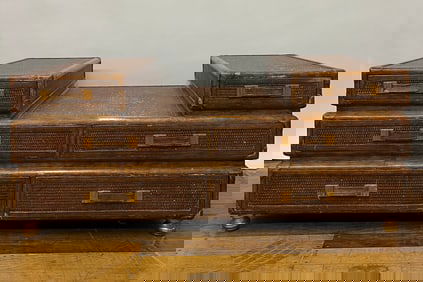 Maitland Smith Rattan Chest with Drawers