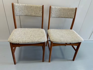 Pair of Mid Century Danish Modern Teak Dining Chairs