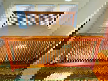 Amish Solid Cherry Wood Spanish Mission Spindle Bed