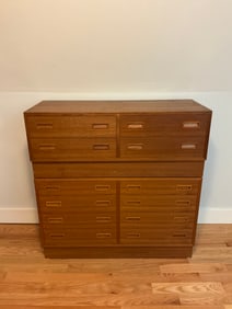Poul Hundevad Danish Modern Teak Top and Bottom Dressers, 1960’s (2 Pieces)