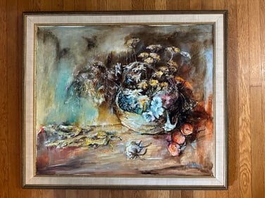 Original Oil Painting “Flowers” by Agop Chakekian