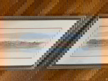 Watercolor of Narragansett Bay by Richard Grosvenor