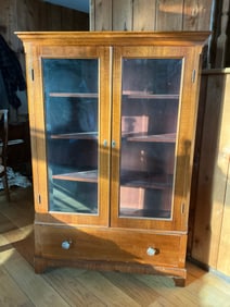Antique Solid Wood Bookcase or Display Case
