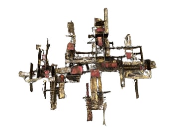 Mid Century Silas Seandel Brutalist Metal Wall Hanging