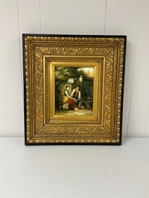 Oil on Board Copy of “At the Well” by Johann Georg Meyer von Bremen