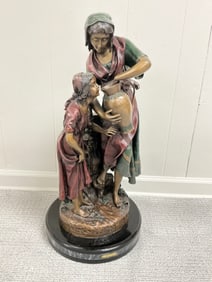 “A La Fontaine ; Bronze Sculpture by Emile Joseph Carlier