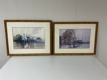 “Regatta” and “Seaside Mist” Pair of Prints by Paul Landry