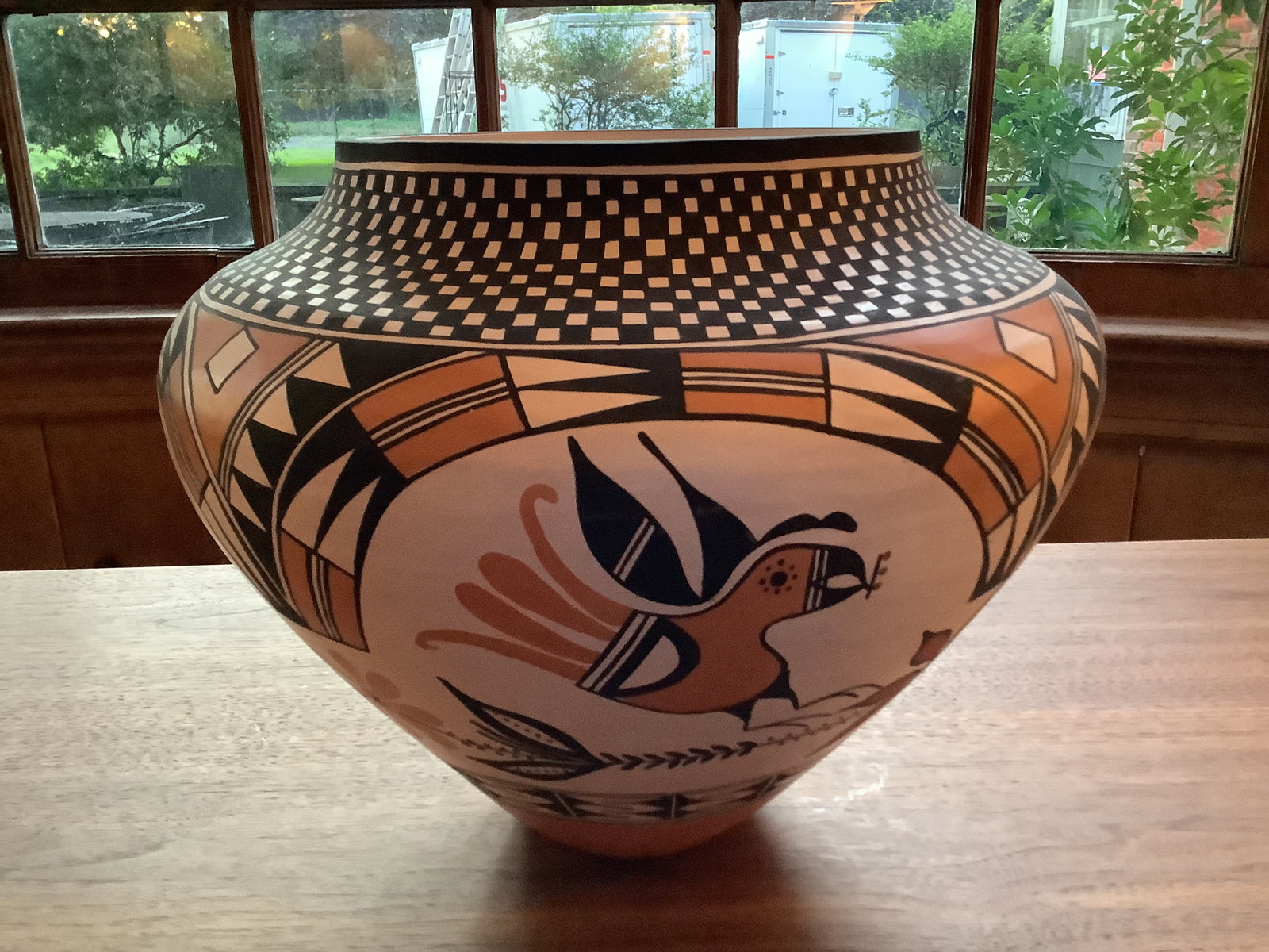 Vintage Hand-painted Acoma Pueblo pottery vase (1 of 8)