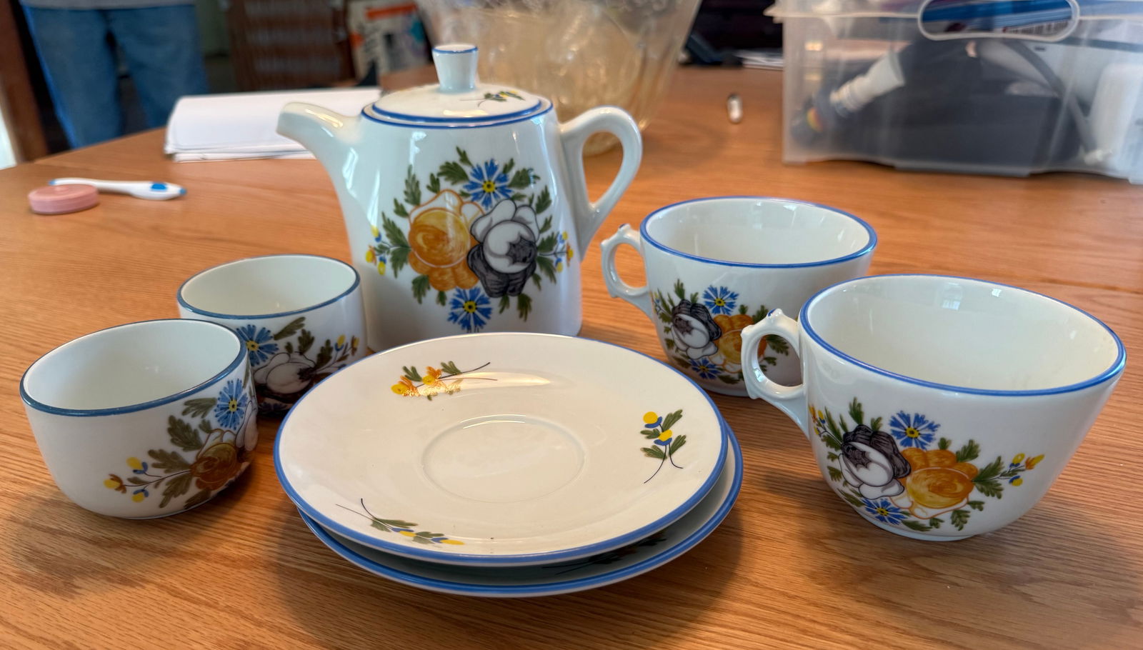 GDA Limoges French Tea Set: 7 Piece Set