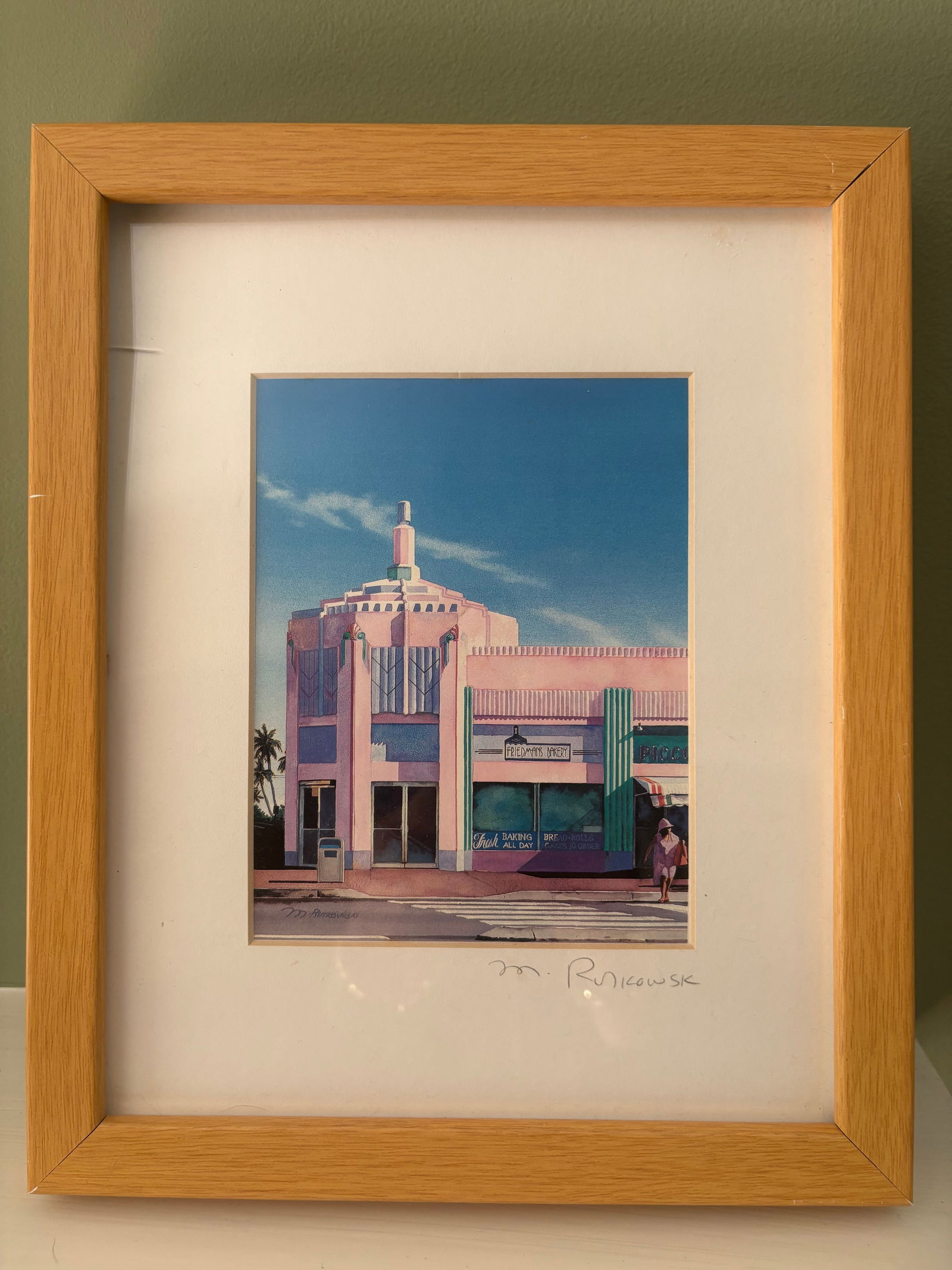 Framed and Signed Watercolor by Mark Rutkowski (1 of 3)