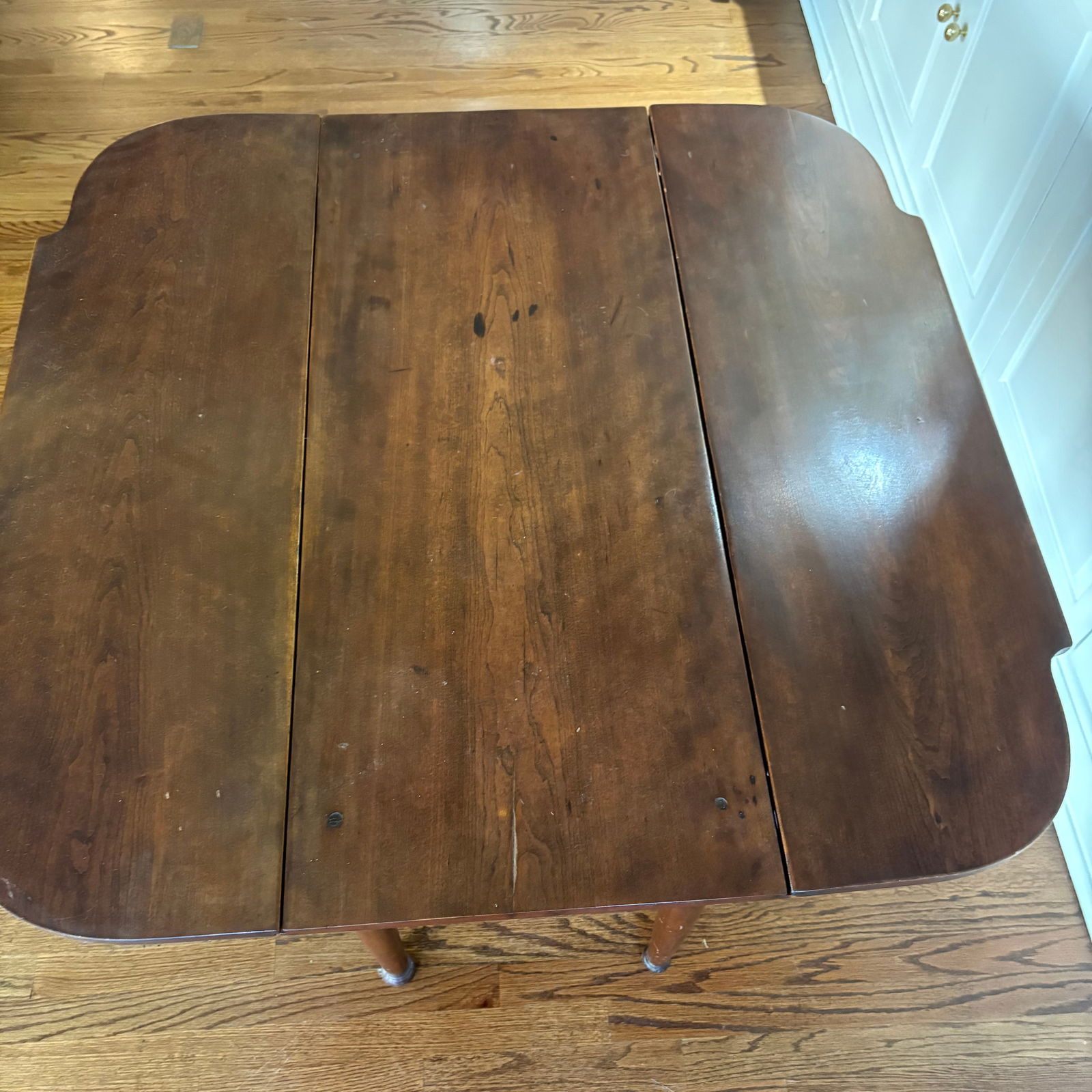 Drop Leaf Wood Table - 5