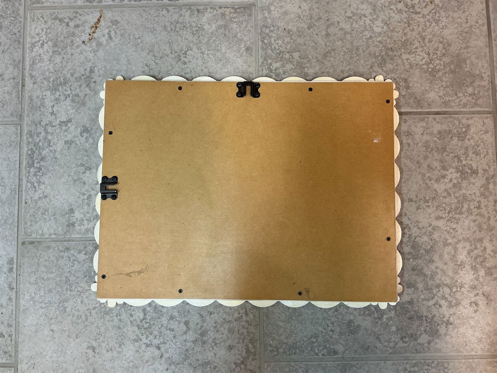 White Bone Scalloped Mirror - 4