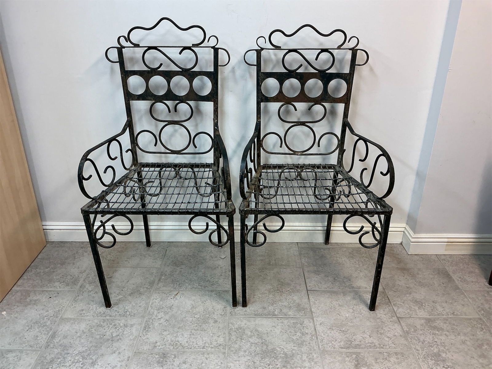 Artisan Made Iron Chairs with Hemp Linen Cushions (1 of 10)