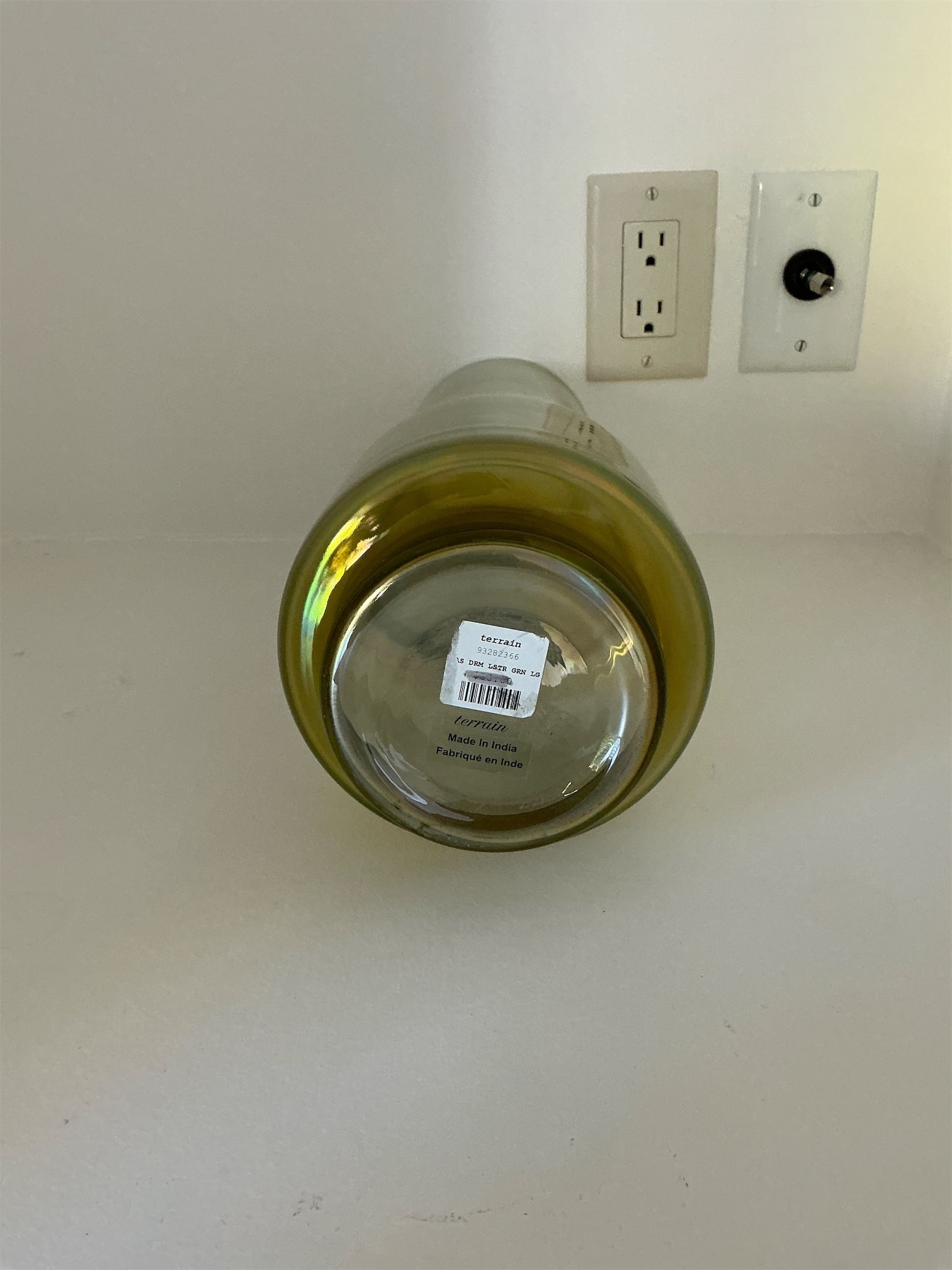 Terrain Green Tinted Glass flower vase (1 of 7)