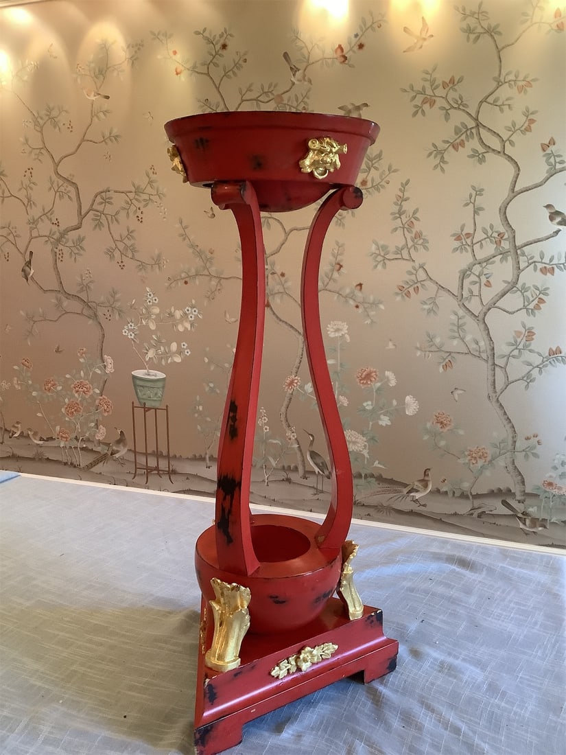 Japanese Red Lacquer Incense Stand (1 of 7)