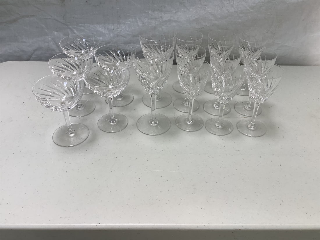 Waterford Crystal Glasses: Elegantly crafted Waterford crystal glasses featuring exquisite designs that reflect the brand's renowned artistry. This collection includes a stunning assortment of various styles, perfect for