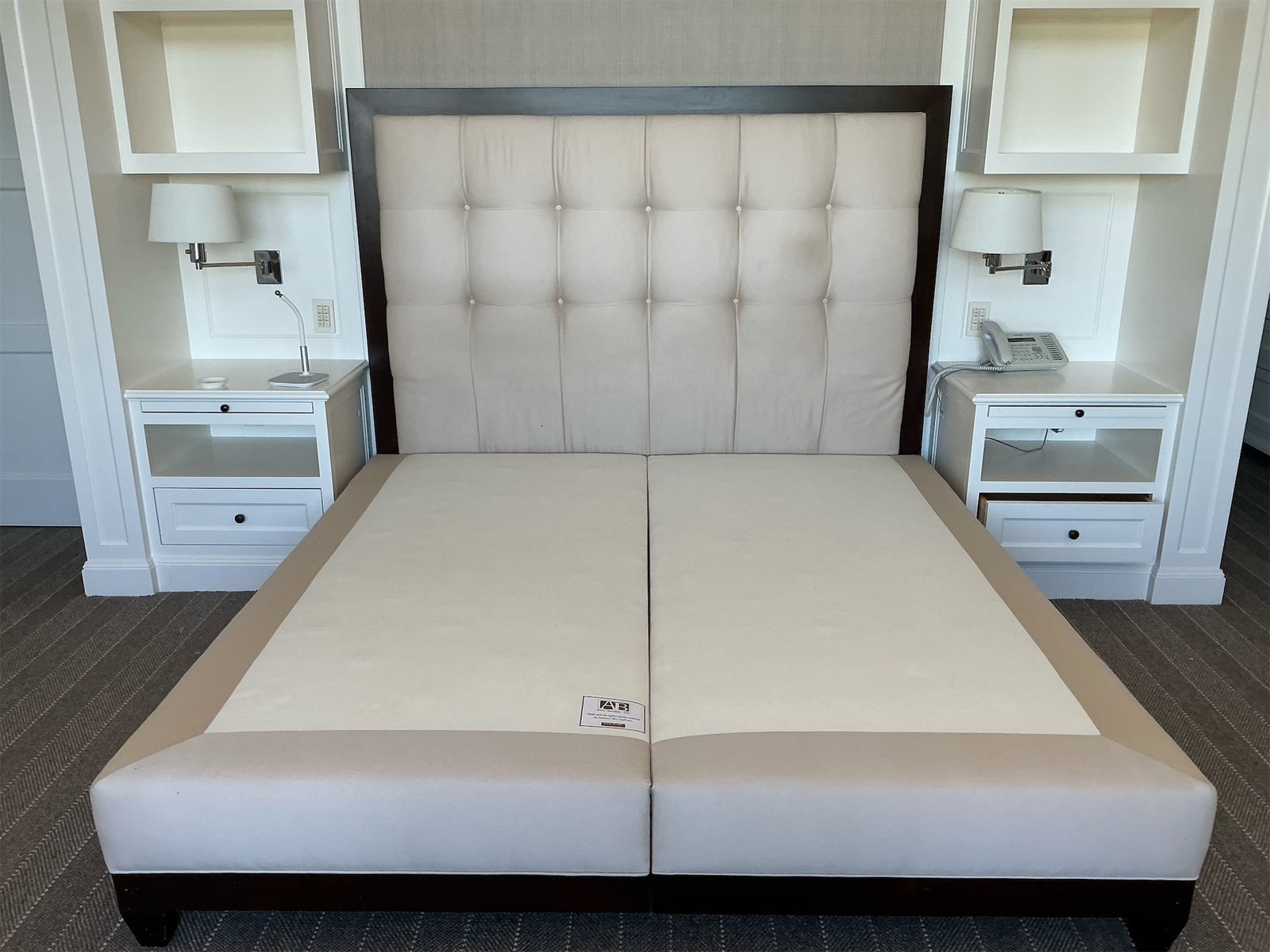 King size tufted headboard with deep square button detailing (1 of 4)