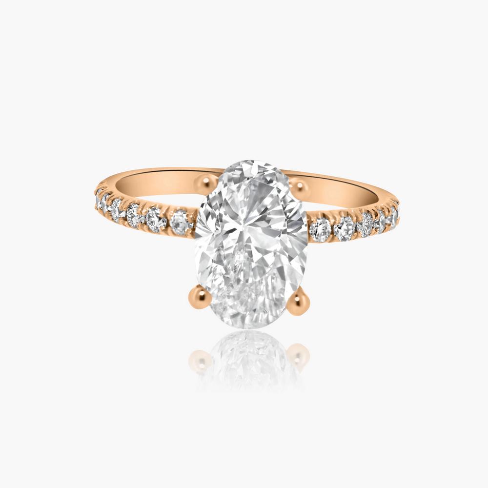 14K ROSE GOLD 3.00CT DIAMOND RING (1 of 3)
