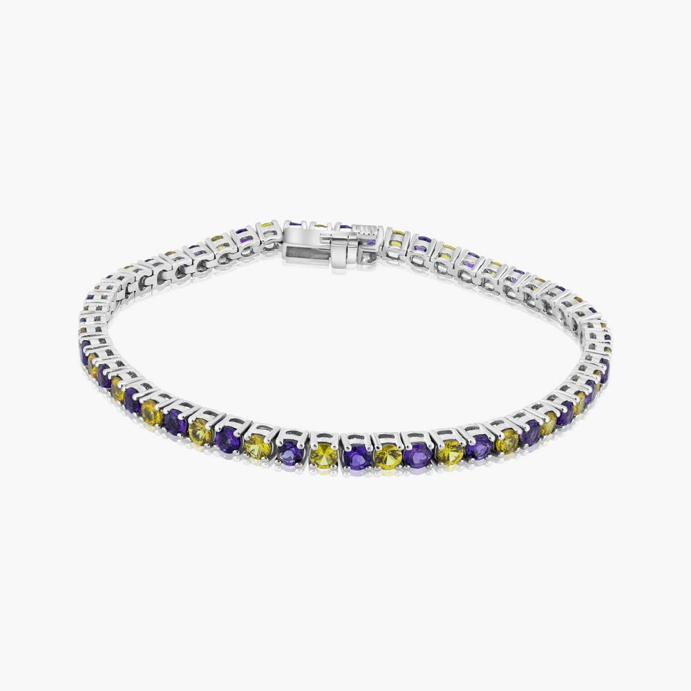 14K WHITE GOLD MULTI SAPPHIRE BRACELET (1 of 2)