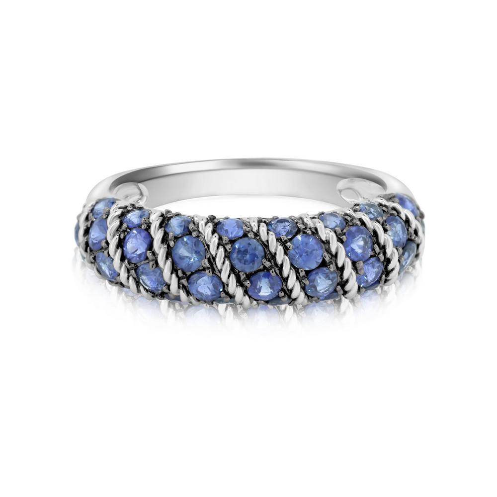 18K WHITE GOLD 1.5CT SAPPHIRE RING (1 of 3)