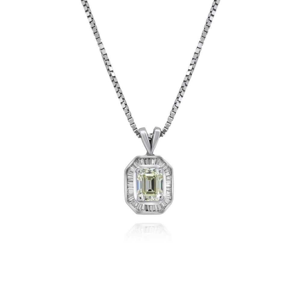 14K WHITE GOLD 1.50CT DIAMOND NECKLACE (1 of 2)