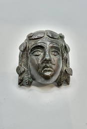 Roman Bronze Theatrical Mask Applique1st-2nd  Century AD