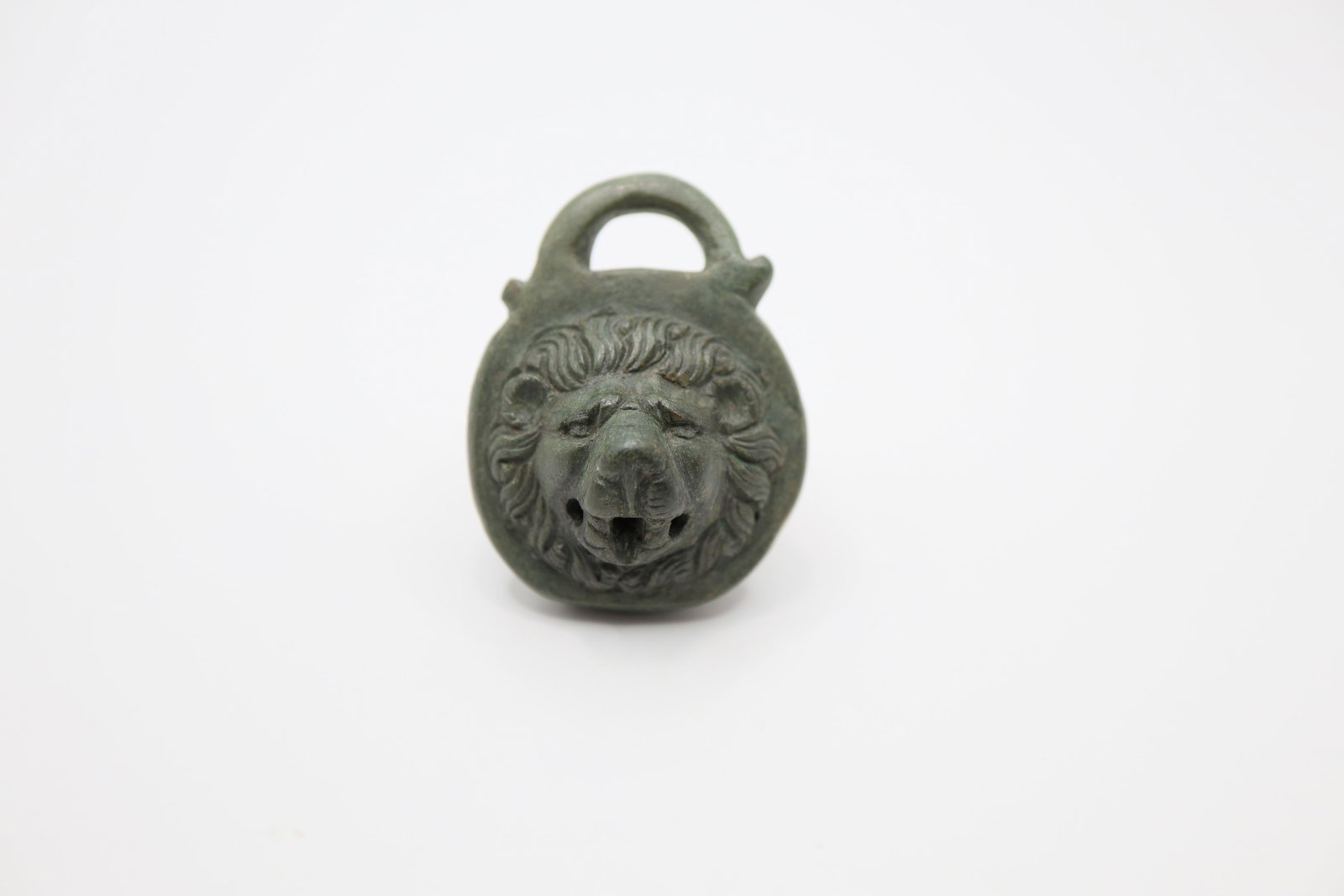  Roman Bronze Pendant with Lion Head  1st ,2nd Century AD (1 of 3)