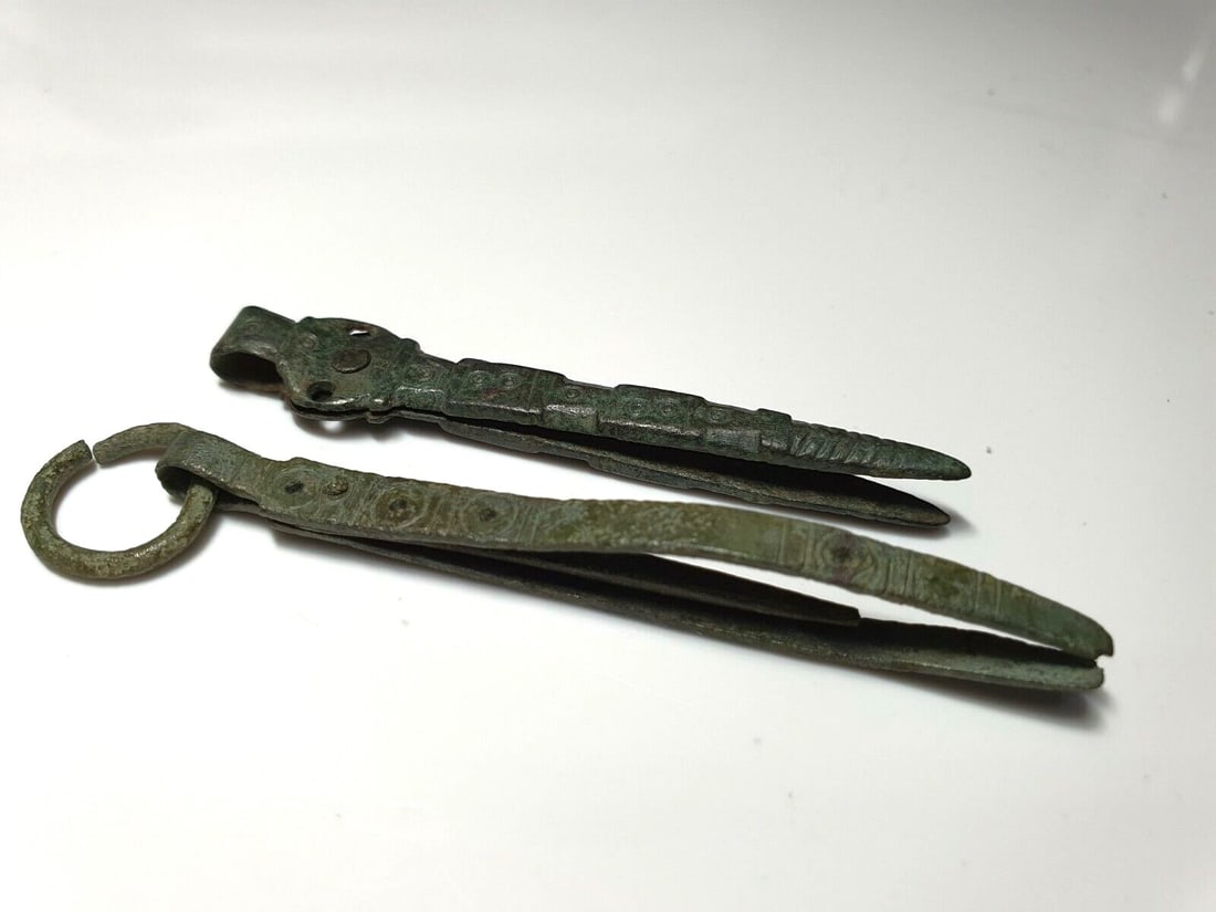 Roman Bronze  Pair of Tweezers 1st, 3rd  Century AD (1 of 1)