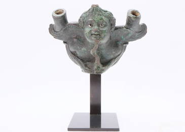 Roman Bronze Eros Cradling Goose Applique Late 1st-Early 2nd Century AD