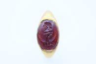 Roman Gold Ring with Carnelian Intaglio 1st,2nd Century AD