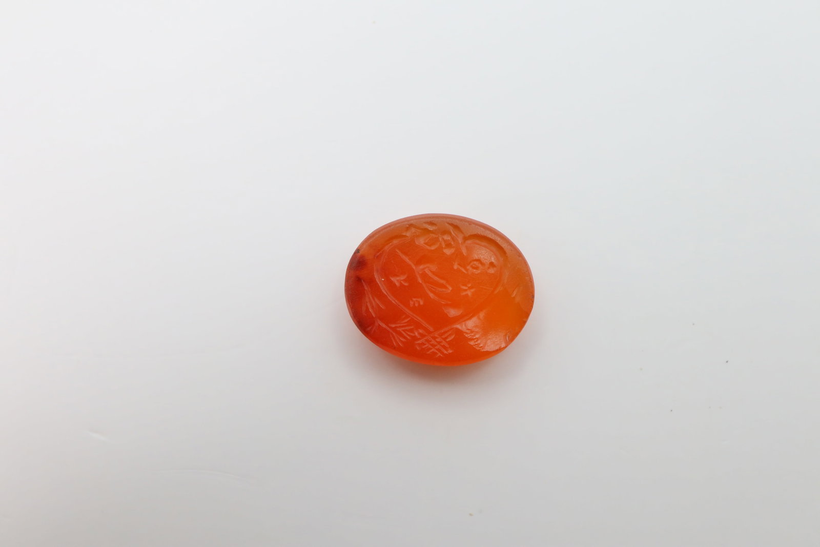 Ottoman Empire/ Arabic Carnelian Intaglio 14en,16en Century AD: An Ottoman Empire carnelian intaglio with inscription on Arabic; 18mm, 2.70 grams.Provenance information: From: Private collection of EU gentleman ,since 1990s. Acquired on the German art market in th
