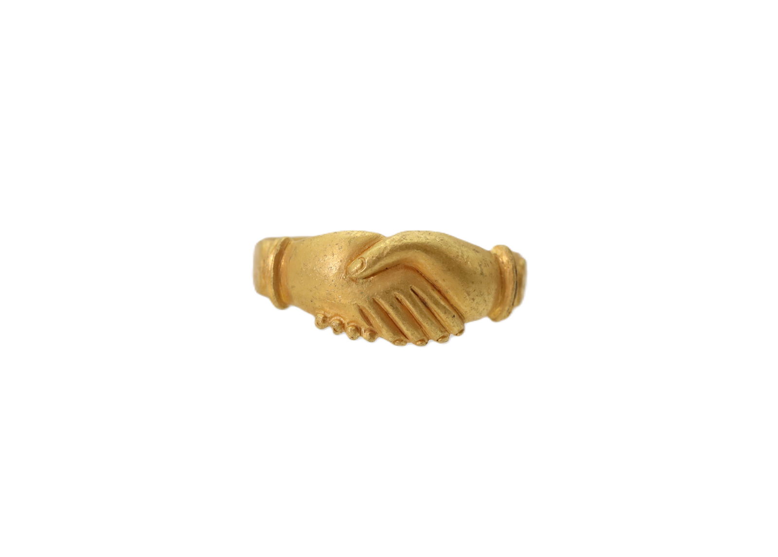 Medieval Gold Fede Ring with Clasped Hands 16en Century AD (1 of 2)